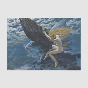 "Dream Idyll - A Valkyrie" von Edward Robert Hughe Seidenpapier