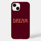 Dream iPhone Case in Burgund und Orange (Rückseite)
