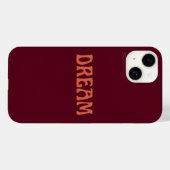 Dream iPhone Case in Burgund und Orange (Rückseite (Horizontal))