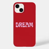 Dream iPhone Case in Rot und Rosa (Rückseite)