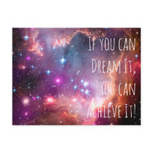 Dream It Achieve It Motivational Quote Galaxy Star