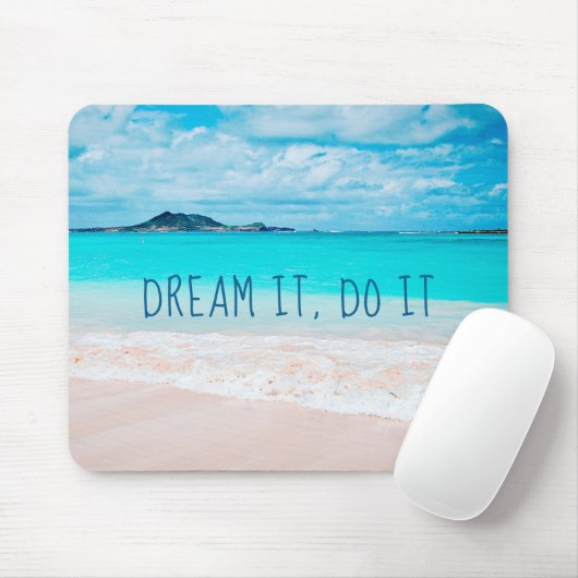 Dream It Do it Hawaii Tropical Sandy Beach Foto Mousepad (Mit Mouse)