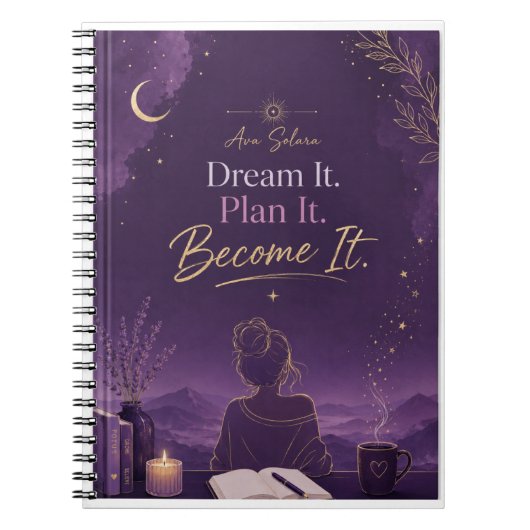 Dream It Plan It Become It Journal |Ava Solara Notizblock (Vorderseite)