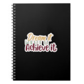 Dream It Write It Achieve It Notebook Notizblock (Vorderseite)