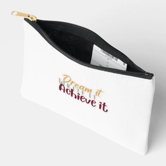 Dream It Write It Achieve It Pouch Zubehörtasche (Offen)