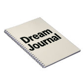Dream Journal - Bold Schriftart Inspiration Design Notizblock (Rechte Seite)