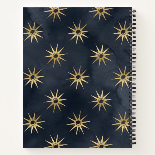 Dream Journal - Fun Sun und Moon Combo Design Notizblock (Rückseite)