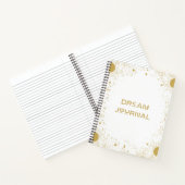 Dream Journal - Gold und Weiße Sonne und Sterne Notizblock (Innenseite)