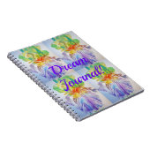 Dream Journal Iris Musterflorale Blume Notebook Notizblock (Rechte Seite)