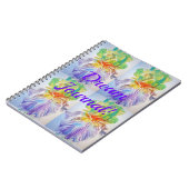 Dream Journal Iris Musterflorale Blume Notebook Notizblock (Linke Seite)