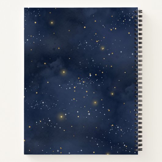 Dream Journal - Modern Starry Night Celestial Notizblock (Rückseite)