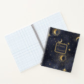 Dream Journal - Moderne Himmelssonne und Mond Notizblock (Innenseite)