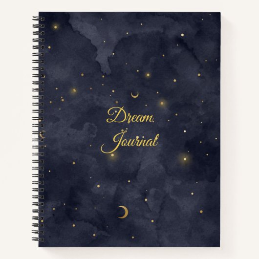 Dream Journal - Moon and Stars Celestial Design Notizblock (Vorderseite)