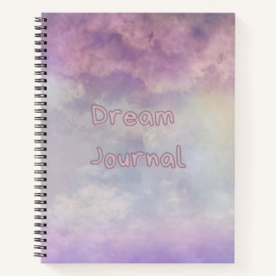 Dream Journal - Rosa und Lila Himmlische Wolken Notizblock