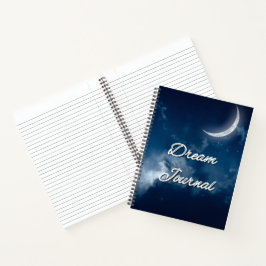 Dream Journal - Sliver Moon Night Sky Journal Notizblock