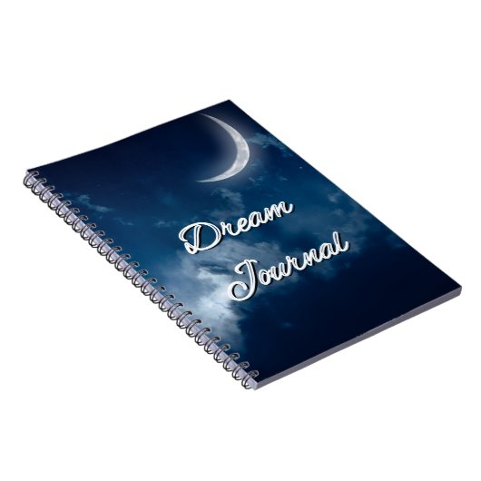 Dream Journal - Sliver Moon Night Sky Journal Notizblock (Rechte Seite)