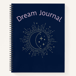 Dream Journal - Vintage kosmische Sonne, Mond und  Notizblock