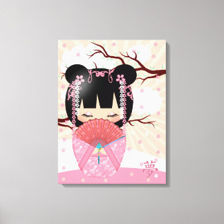 Dream Kokeshi Doll 18" x 24" Wrapped Canvas Leinwanddruck