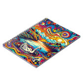 Dream Lake Schwan – Retro-Farblandschaft Notizblock (Linke Seite)