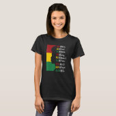 Dream Lead Fight Think Write Build Speak Educate B T-Shirt (Vorne ganz)