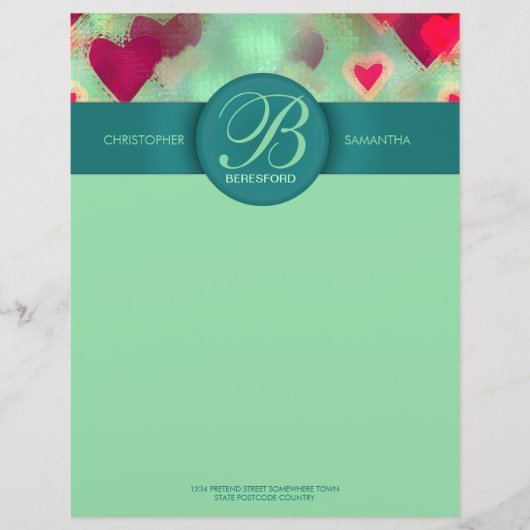 Dream Liebe er(Arts) Monogram Letterhead Briefbogen (Vorderseite)