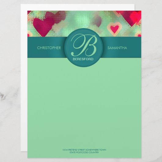 Dream Liebe er(Arts) Monogram Letterhead Briefbogen (Vorne/Hinten)