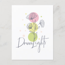 Dream Lights Floral Pastellfarben Postkarte