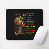 Dream like Black Woman Martin Black History Monte Mousepad (Mit Mouse)