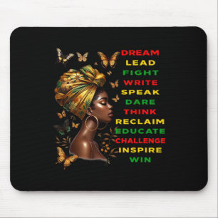 Dream like Black Woman Martin Black History Monte Mousepad