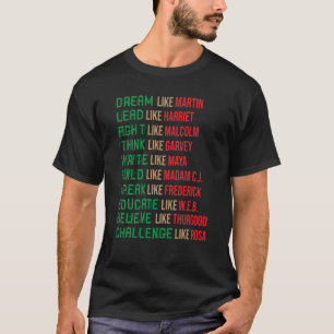 Dream Like Martin Black History Month African Cele T-Shirt