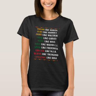 Dream Like Martin Black History Month African Cele T-Shirt
