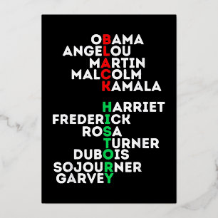 Dream Like Martin Black History Month Folien Feiertagskarte