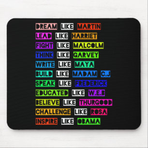Dream like Martin Lead wie Harriet Women Black Hi Mousepad