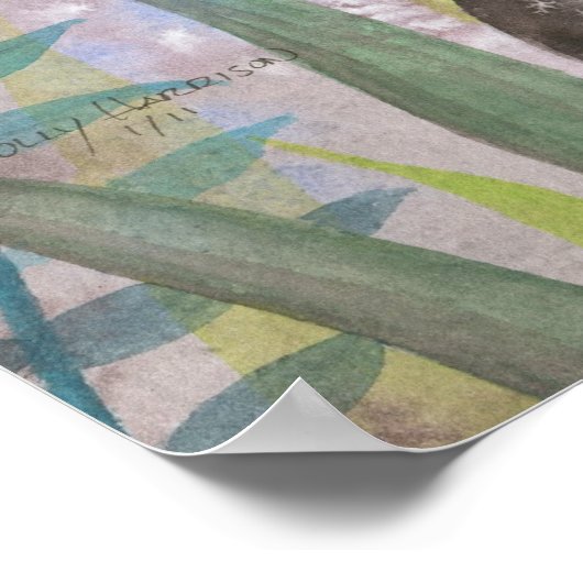 Dream Lily Fairy Art Poster (Ecke)