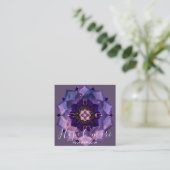 Dream Lotus Meditation Mandala Quadratische Visitenkarte (Stehend Vorderseite)