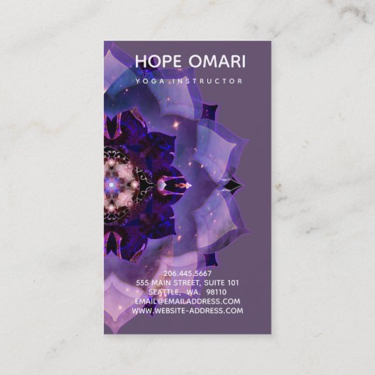 Dream Lotus Meditation Mandala Treuekarte (Rückseite)