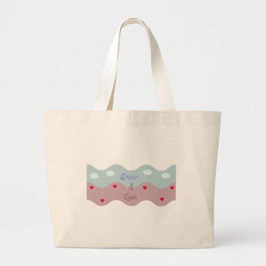 Dream & Love Pastel Tote Bag Jumbo Stoffbeutel (Vorne)
