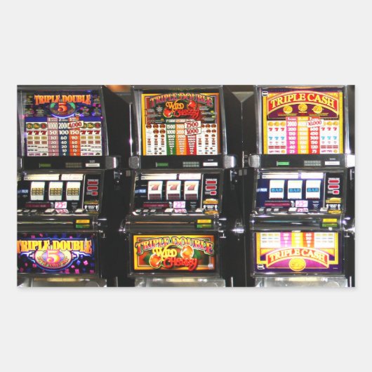 Dream Machines - Lucky Slot Maschinen Rechteckiger Aufkleber (Vorderseite)