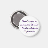 Dream magnet pin button (Vorderseite/Rückseite)