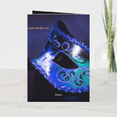 Dream Masquerade Blue Abschluss Card Karte (Rückseite)