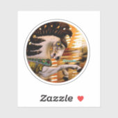 Dream Merry Go Runde Pferde Aufkleber (Blatt)