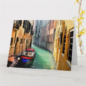 DREAM OF VENICE Faltkarte Karte (Gelbe Blume)