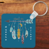 Dream On Boho Tribal Native Custom Tribe/Name Schlüsselanhänger (Rückseite)