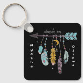 Dream On Boho Tribal Native Custom Tribe/Name Schlüsselanhänger (Vorderseite)