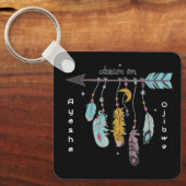 Dream On Boho Tribal Native Custom Tribe/Name Schlüsselanhänger (Vorderseite)