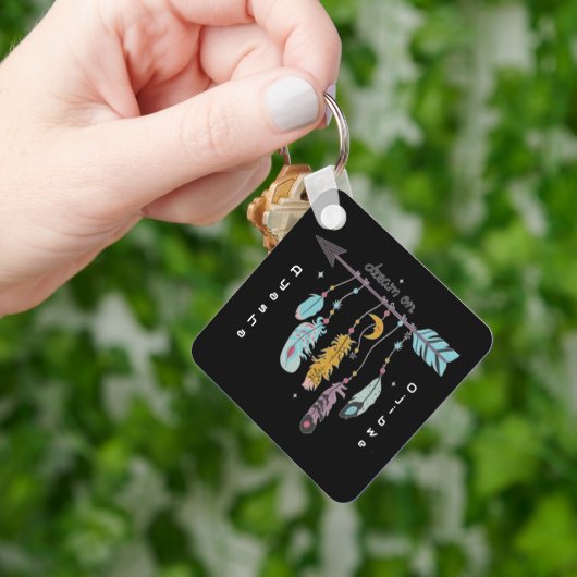 Dream On Boho Tribal Native Custom Tribe/Name Schlüsselanhänger (Hand)