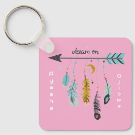 Dream On Boho Tribal Native Custom Tribe/Name Schlüsselanhänger