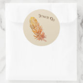 Dream On golden feather Sticker (Tasche)