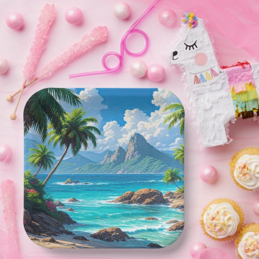 Dream On, Tropical Paradise, Pappteller (Party)