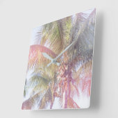 Dream Palm Tree Quadratische Wanduhr (Winkel)